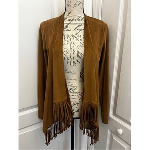 Hollister fringe jacket cover brown size S